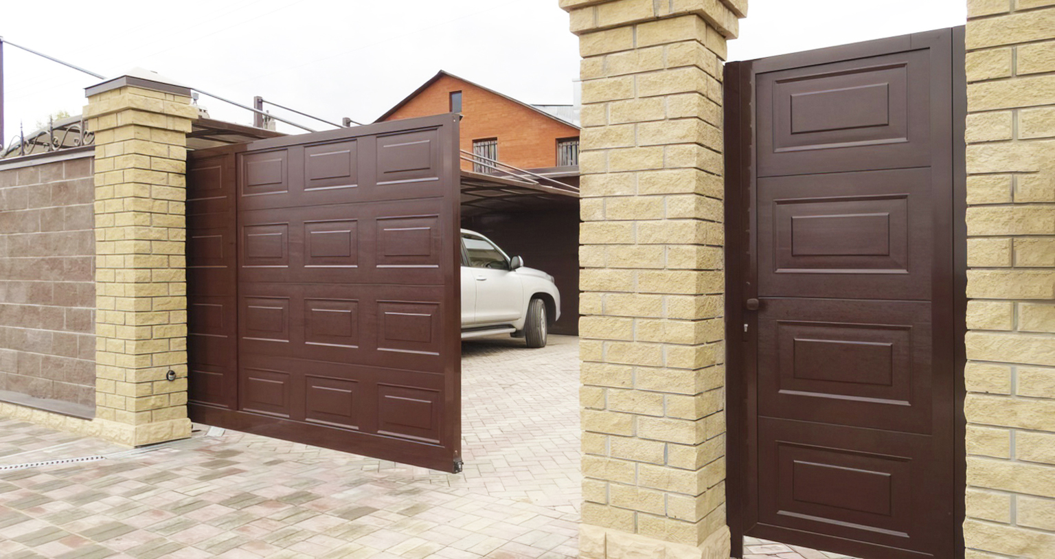 Ворота с калиткой в Тереке под ключ