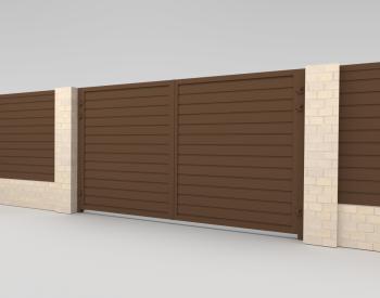 Распашные ворота S-гофр  